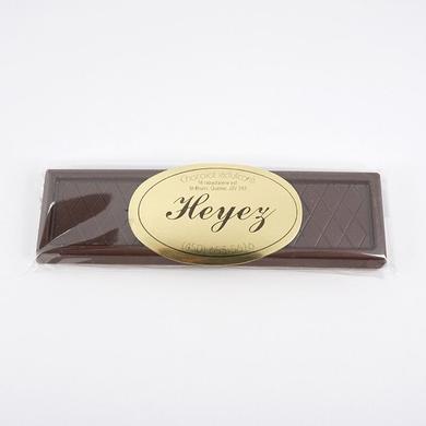 Thin bar of dark Belgian chocolate sweetened with maltitol