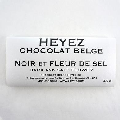 Tablette chocolat belge noir et fleur de sel